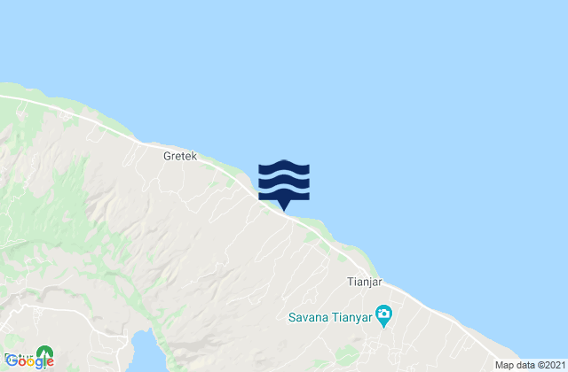 Banjar Trunyan, Indonesiaの潮見表地図