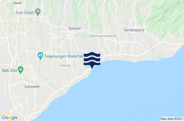 Banjar Ubud, Indonesiaの潮見表地図
