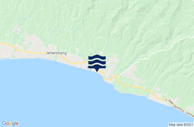Banjar Yehsatang, Indonesiaの潮見表地図