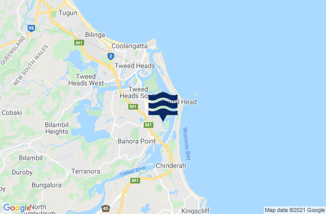 Banora Point, Australiaの潮見表地図