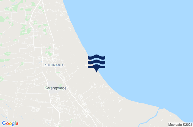 Bantengan, Indonesiaの潮見表地図