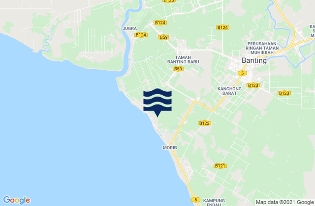 Banting, Malaysiaの潮見表地図