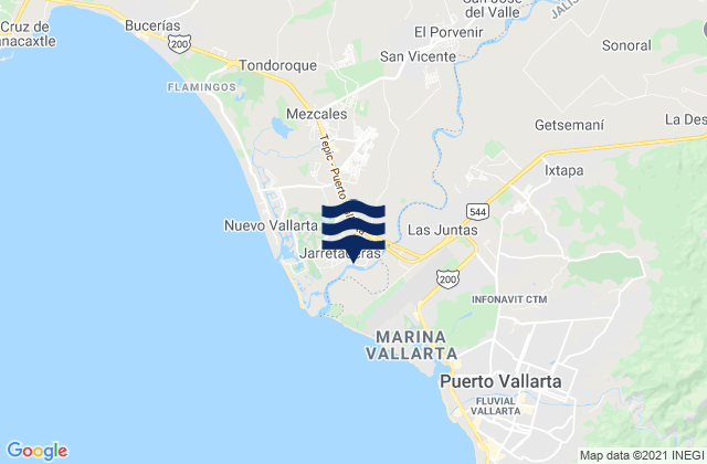 Banus Vallarta (Verde Vallarta), Mexicoの潮見表地図