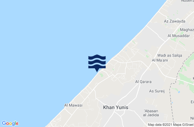 Banī Suhaylā, Palestinian Territoryの潮見表地図