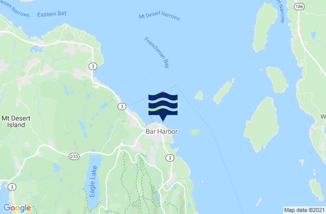 Bar Harbor, United Statesの潮見表地図