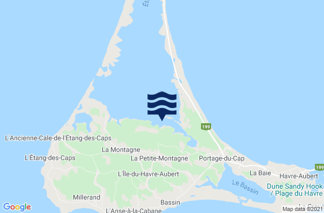Barachois à Lapierre, Canadaの潮見表地図