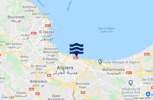 Baraki, Algeriaの潮見表地図