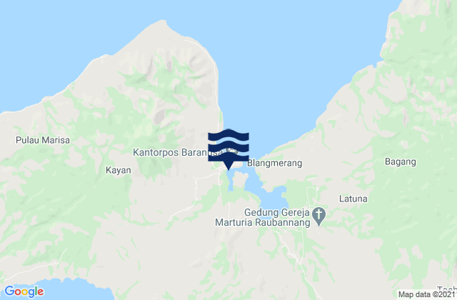 Baranusa, Indonesiaの潮見表地図