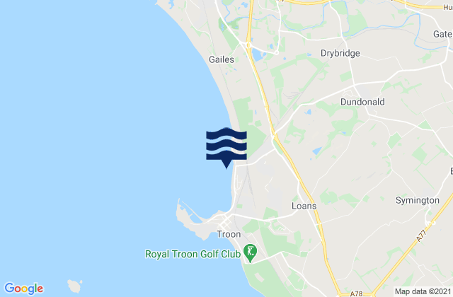 Barassie Beach, United Kingdomの潮見表地図