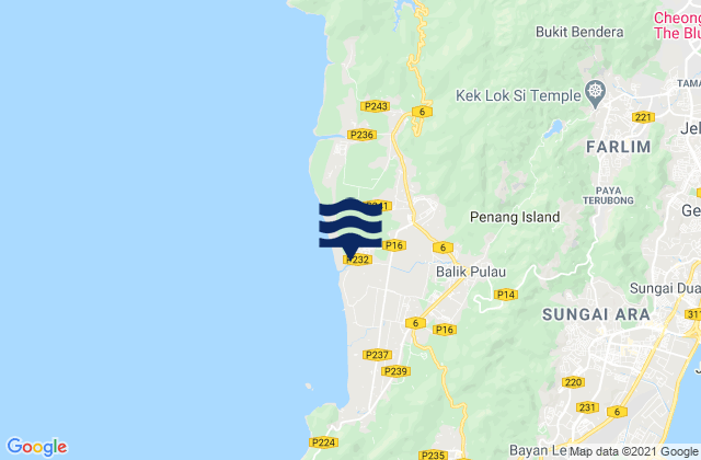 Barat Daya, Malaysiaの潮見表地図