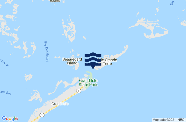 Barataria Pass Barataria Bay, United Statesの潮見表地図