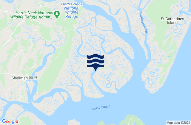 Barbour Island (Barbour Island River), United Statesの潮見表地図