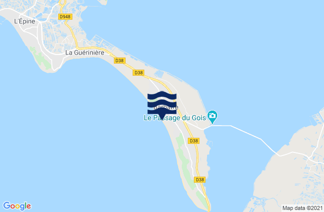 Barbâtre, Franceの潮見表地図