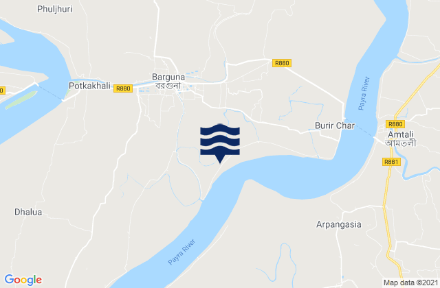 Barguna, Bangladeshの潮見表地図