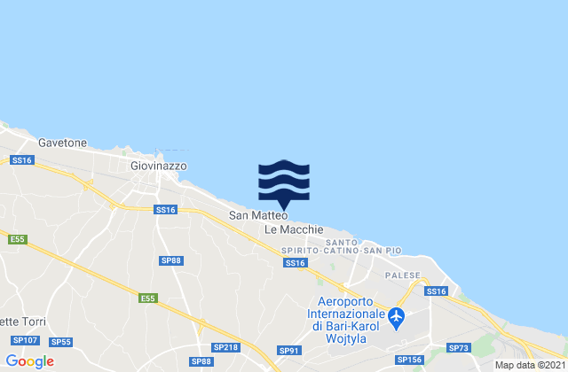 Bari, Italyの潮見表地図