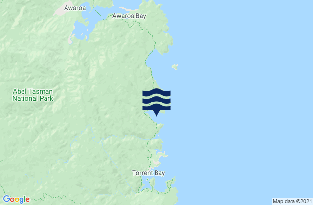 Bark Bay Abel Tasman, New Zealandの潮見表地図