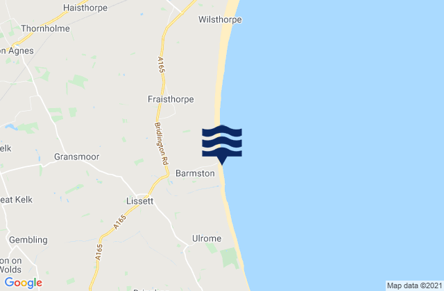 Barmston Beach, United Kingdomの潮見表地図