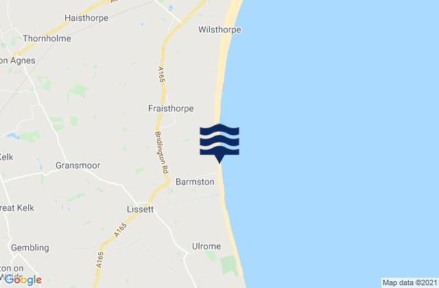 Barmston, United Kingdomの潮見表地図