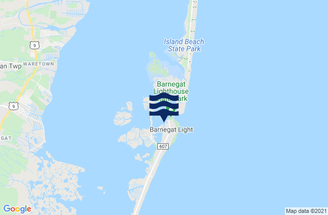 Barnegat Inlet (inside), United Statesの潮見表地図