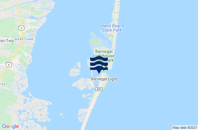 Barnegat Inlet Uscg Station, United Statesの潮見表地図