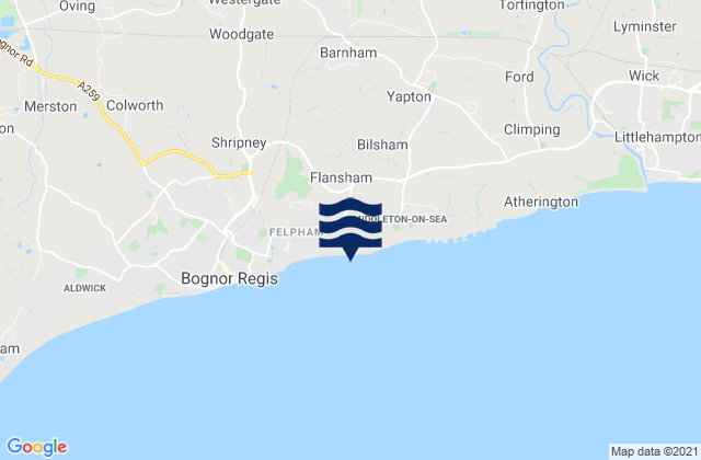 Barnham, United Kingdomの潮見表地図