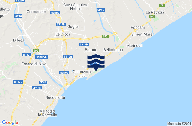 Barone, Italyの潮見表地図