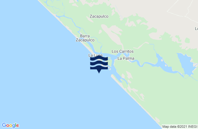 Barra Zacapulco, Mexicoの潮見表地図