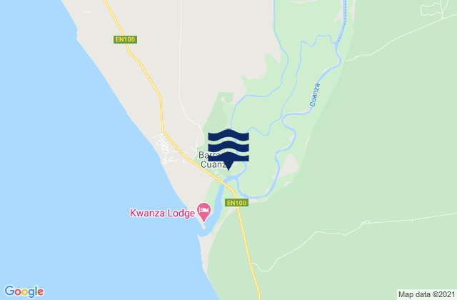 Barra da Cuanza, Angolaの潮見表地図