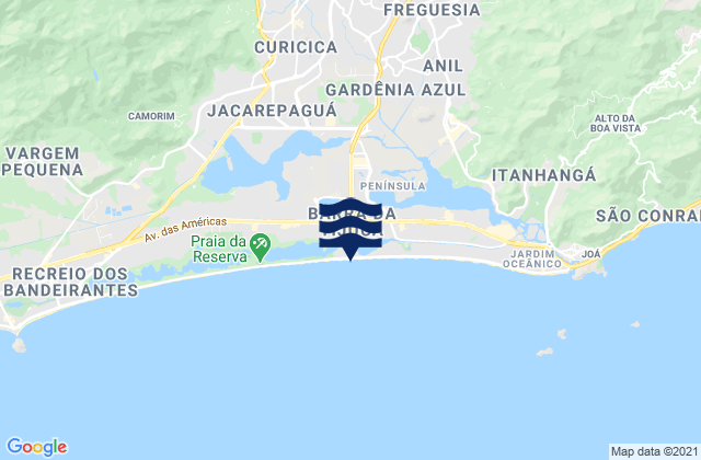Barra da Tijuca, Brazilの潮見表地図