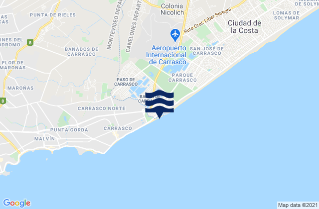 Barra de Carrasco, Uruguayの潮見表地図