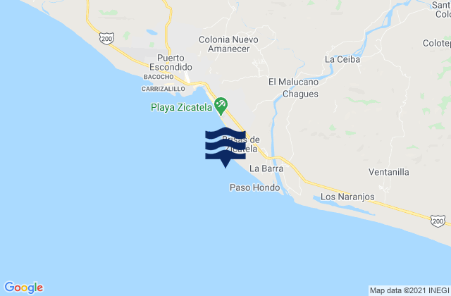Barra de Colotepec, Mexicoの潮見表地図