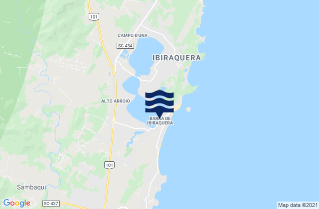 Barra de Ibiraquera, Brazilの潮見表地図
