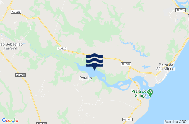 Barra de São Miguel, Brazilの潮見表地図