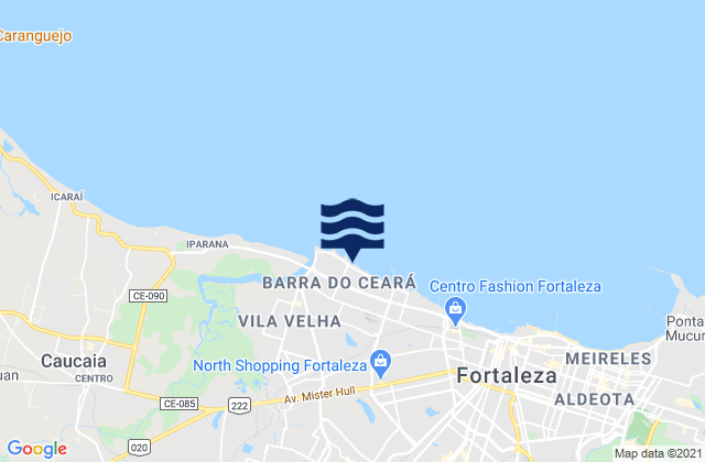 Barra do Ceara, Brazilの潮見表地図