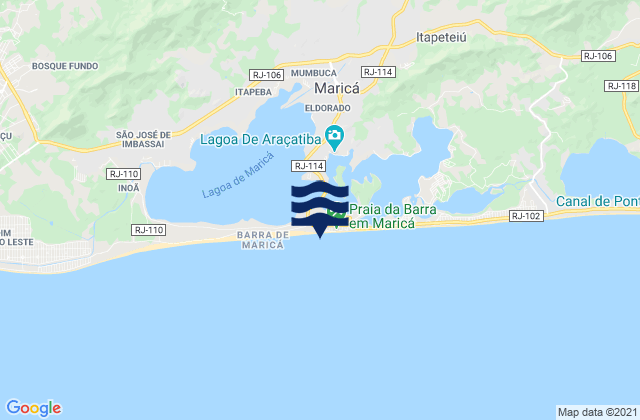 Barre de Marica, Brazilの潮見表地図