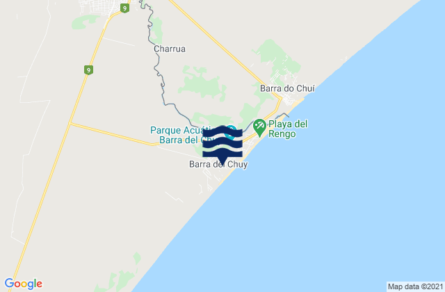 Barre del Chuy, Brazilの潮見表地図