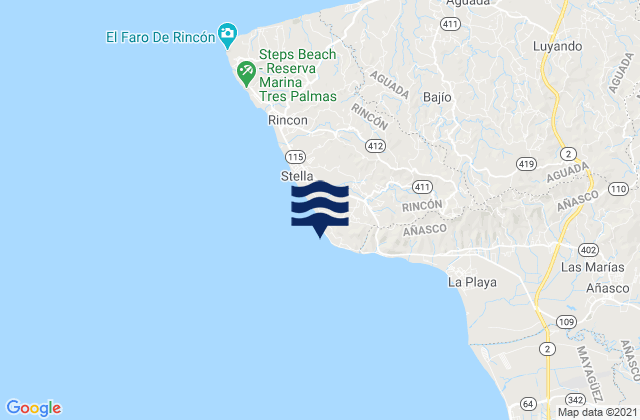 Barrero Barrio, Puerto Ricoの潮見表地図