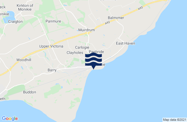 Barry Sands Beach, United Kingdomの潮見表地図