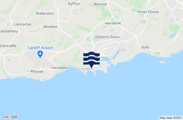 Barry, United Kingdomの潮見表地図