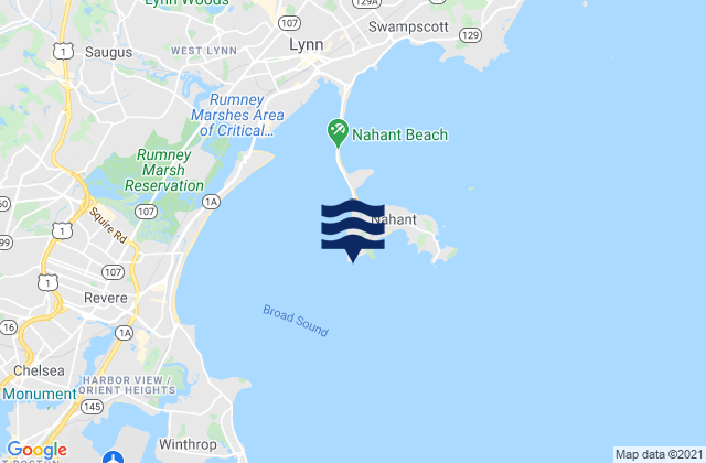 Bass Point, United Statesの潮見表地図