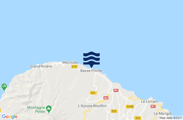 Basse-Pointe, Martiniqueの潮見表地図