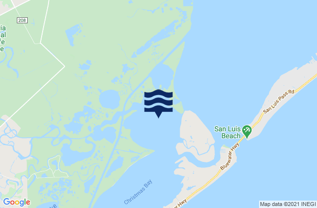 Bastrop Bay, United Statesの潮見表地図