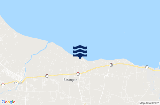 Batangan, Indonesiaの潮見表地図