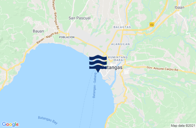 Batangas City, Philippinesの潮見表地図