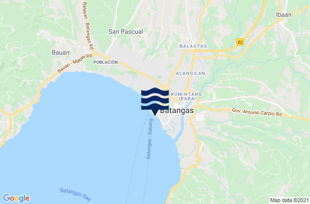 Batangas, Philippinesの潮見表地図