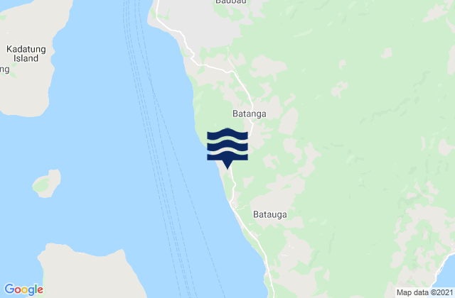 Batauga, Indonesiaの潮見表地図