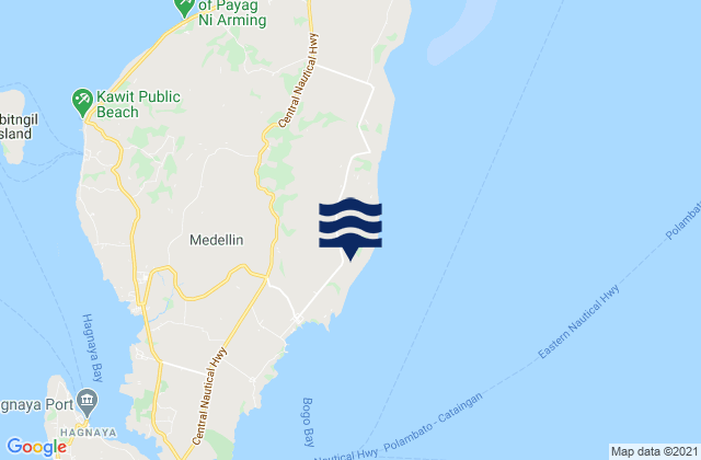 Bateria, Philippinesの潮見表地図