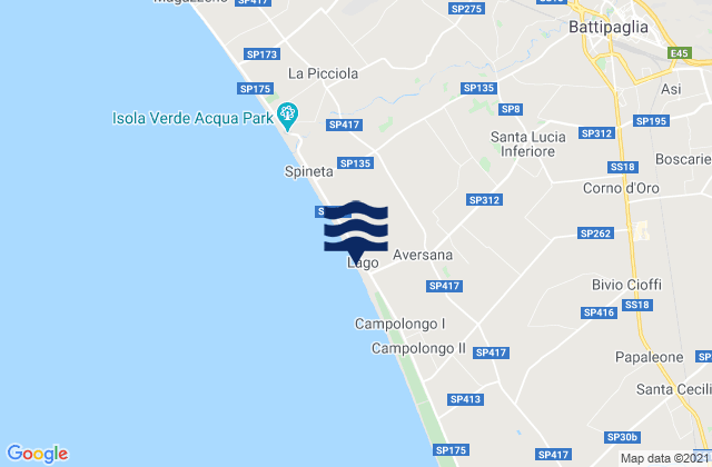 Battipaglia, Italyの潮見表地図