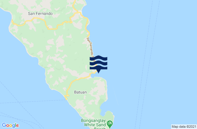Batuan Bay Ticao Island, Philippinesの潮見表地図