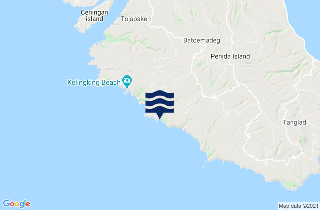 Batumadeg Kaja, Indonesiaの潮見表地図